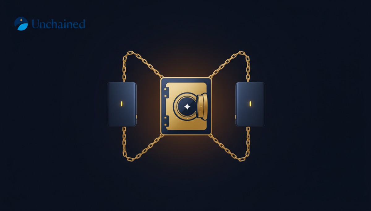 Unchained collaborative custody - 2-of-3 multisig vault with hardware wallet key distribution